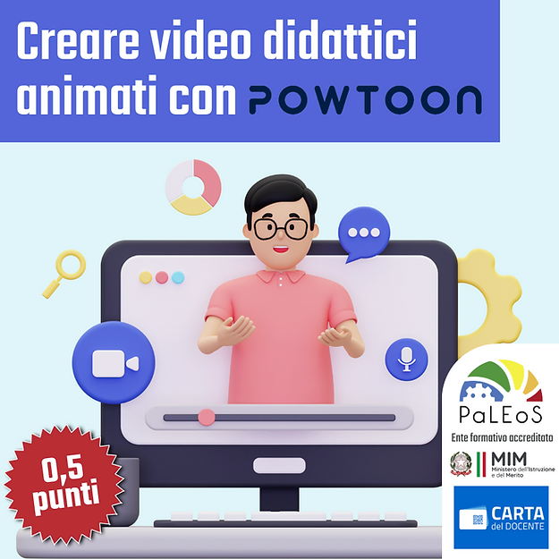 Certificazione Creare video didattici animati con PowToon