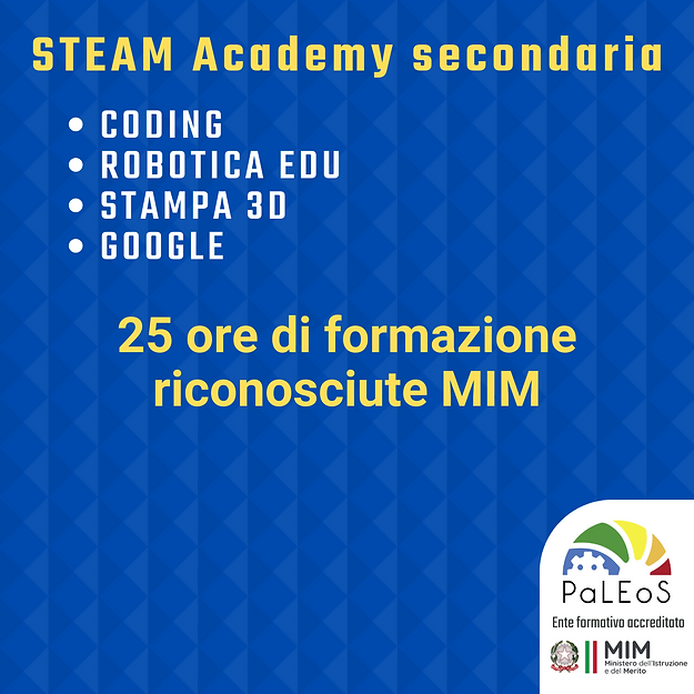 STEAM Academy secondaria – senza certificazione