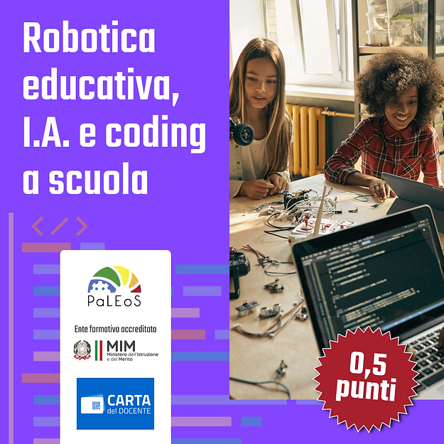 Certificazione Robotica educativa, I.A. e coding a scuola