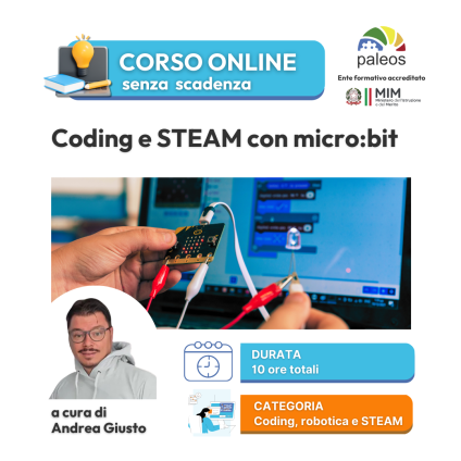 Corso online coding e steam con microbit