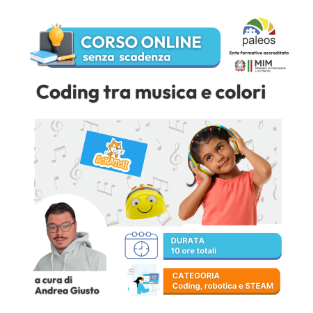 Coding tra musica e colori (infanzia e primaria) – senza certificazione