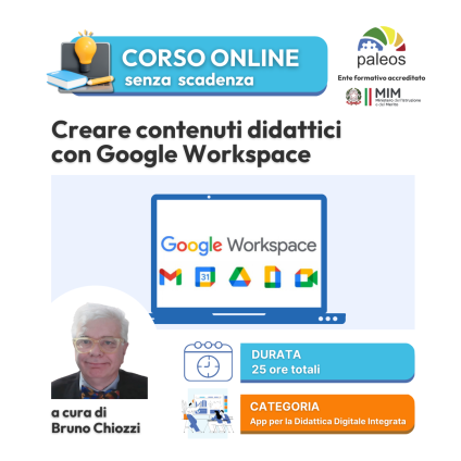 Corso online creare contenuti didattici con Google Workspace