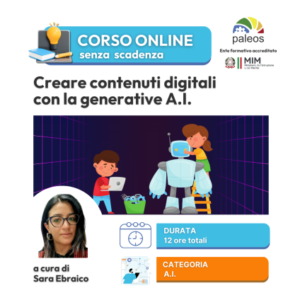 Corso online creare contenuti digitali con la generative AI