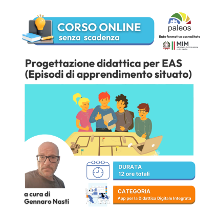 Corso online progettazione didattica per EAS