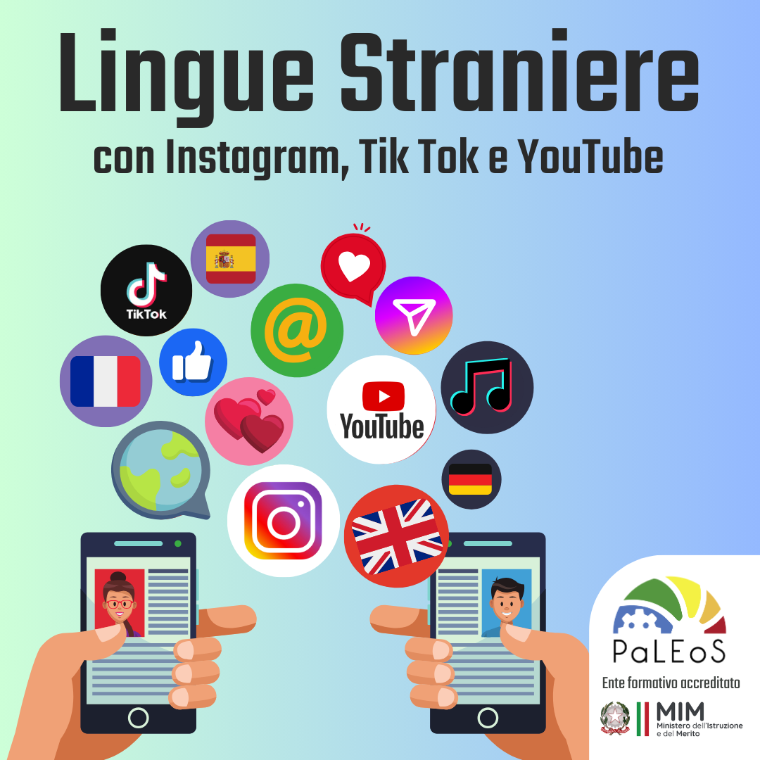 Lingue straniere con Instagram, Tik Tok e YouTube – senza certificazione