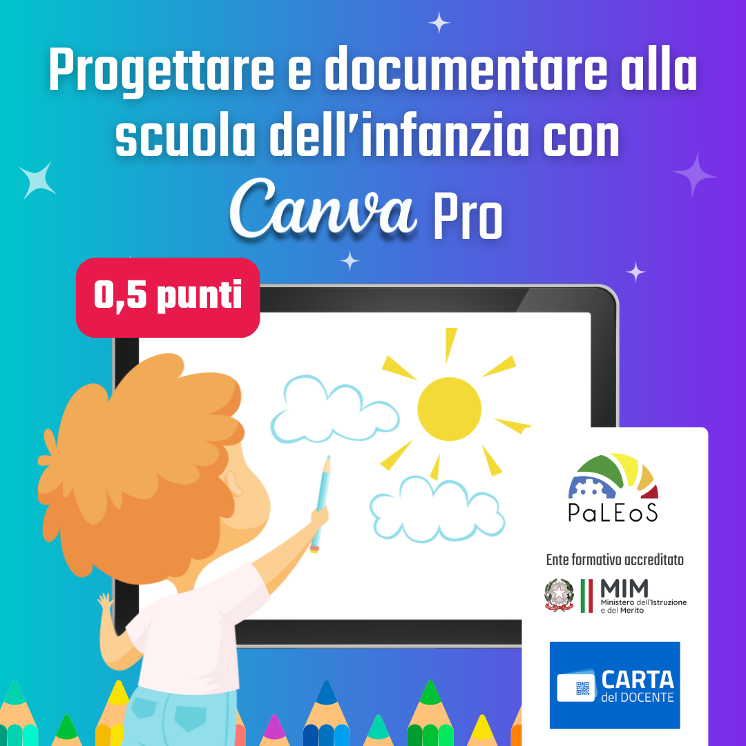 Certificazione Progettare e documentare alla scuola di infanzia con Canva Pro