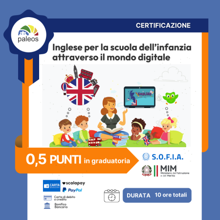 Certificazione Inglese per la scuola dell’infanzia attraverso il mondo digitale