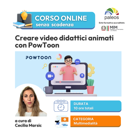 Corso online creare video didattici animati con pow toon